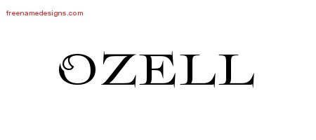 Ozell Flourishes Name Tattoo Designs