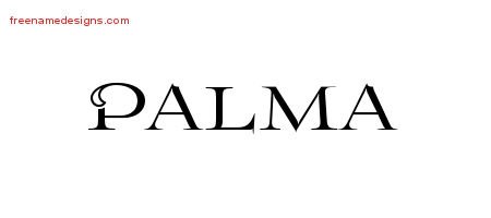 Palma Flourishes Name Tattoo Designs