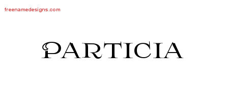 Particia Flourishes Name Tattoo Designs