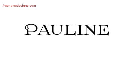 Pauline Flourishes Name Tattoo Designs