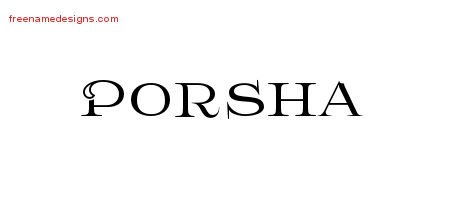 Porsha Flourishes Name Tattoo Designs