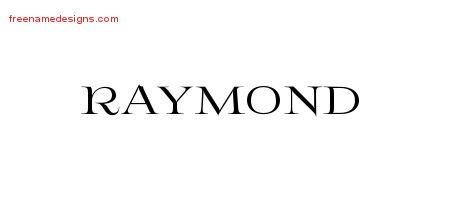 Raymond Flourishes Name Tattoo Designs
