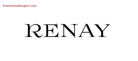 Renay Flourishes Name Tattoo Designs