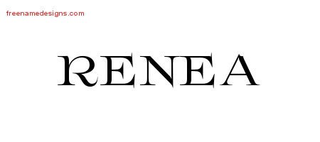 Renea Flourishes Name Tattoo Designs