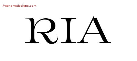 Ria Flourishes Name Tattoo Designs