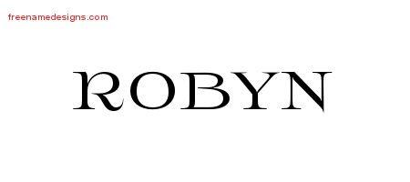 Robyn Flourishes Name Tattoo Designs