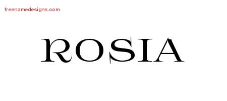 Rosia Flourishes Name Tattoo Designs