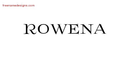 Rowena Flourishes Name Tattoo Designs