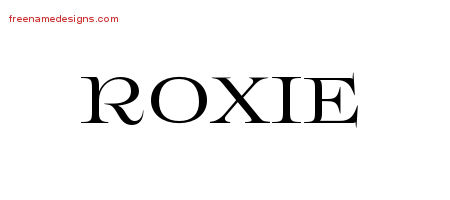 Roxie Flourishes Name Tattoo Designs