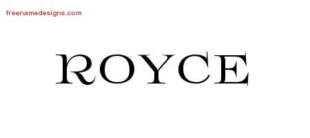 Royce Flourishes Name Tattoo Designs