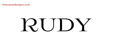 Rudy Flourishes Name Tattoo Designs