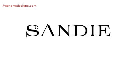 Sandie Flourishes Name Tattoo Designs