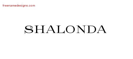 Shalonda Flourishes Name Tattoo Designs
