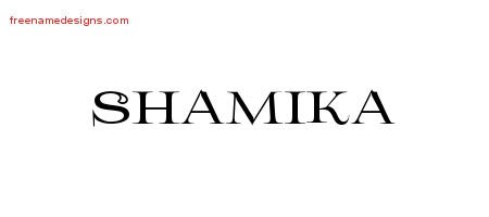 Shamika Flourishes Name Tattoo Designs