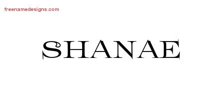 Shanae Flourishes Name Tattoo Designs