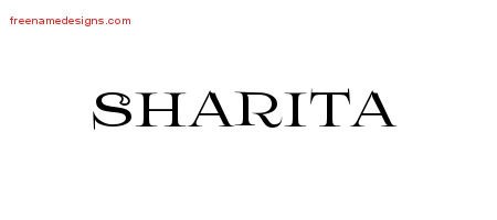 Sharita Flourishes Name Tattoo Designs
