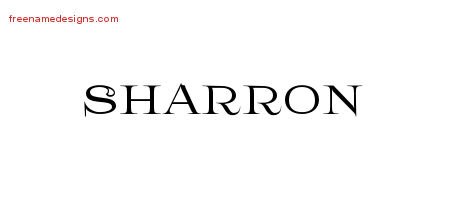 Sharron Flourishes Name Tattoo Designs
