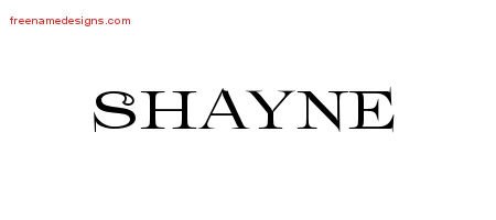 Shayne Flourishes Name Tattoo Designs