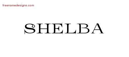 Shelba Flourishes Name Tattoo Designs