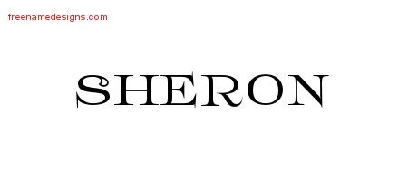 Sheron Flourishes Name Tattoo Designs