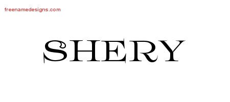 Shery Flourishes Name Tattoo Designs