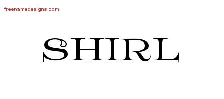 Shirl Flourishes Name Tattoo Designs
