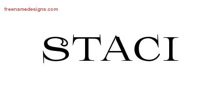 Staci Flourishes Name Tattoo Designs
