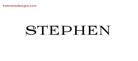 Stephen Flourishes Name Tattoo Designs