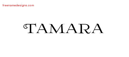 Tamara Flourishes Name Tattoo Designs