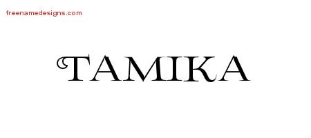 Tamika Flourishes Name Tattoo Designs