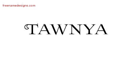 Tawnya Flourishes Name Tattoo Designs