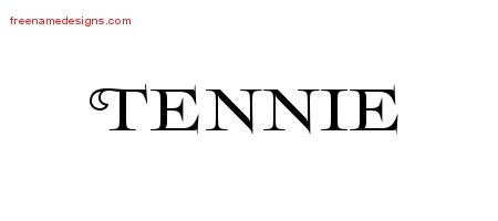 Tennie Flourishes Name Tattoo Designs