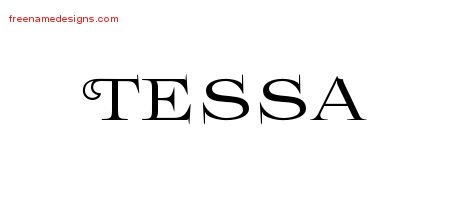 Tessa Flourishes Name Tattoo Designs