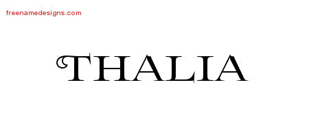 Thalia Flourishes Name Tattoo Designs