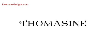 Thomasine Flourishes Name Tattoo Designs