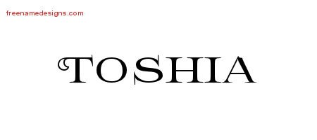 Toshia Flourishes Name Tattoo Designs