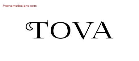 Tova Flourishes Name Tattoo Designs