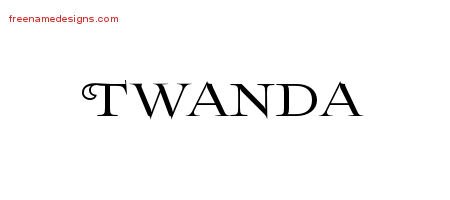 Twanda Flourishes Name Tattoo Designs