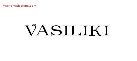 Vasiliki Flourishes Name Tattoo Designs