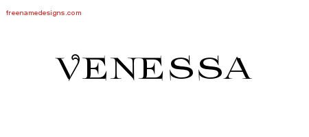 Venessa Flourishes Name Tattoo Designs
