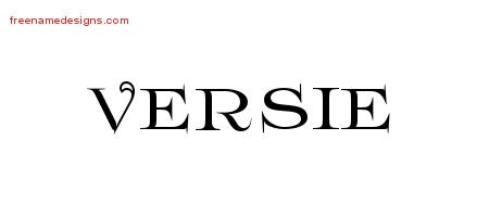 Versie Flourishes Name Tattoo Designs