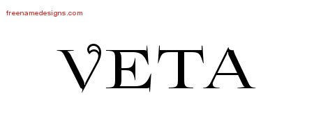 Veta Flourishes Name Tattoo Designs