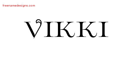 Vikki Flourishes Name Tattoo Designs