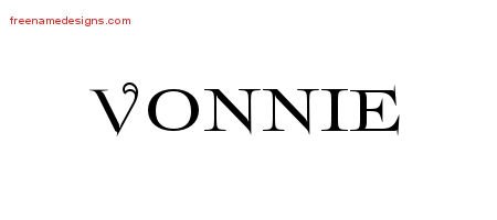 Vonnie Flourishes Name Tattoo Designs