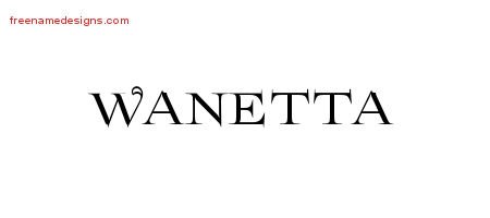Wanetta Flourishes Name Tattoo Designs