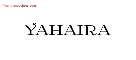 Yahaira Flourishes Name Tattoo Designs
