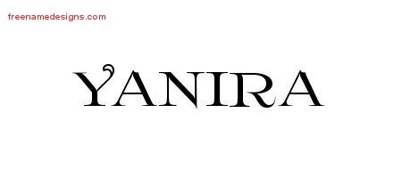 Yanira Flourishes Name Tattoo Designs