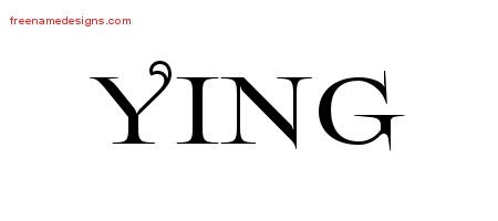 Ying Flourishes Name Tattoo Designs