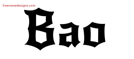 Bao Gothic Name Tattoo Designs