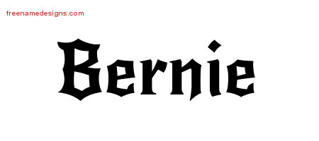 Bernie Gothic Name Tattoo Designs